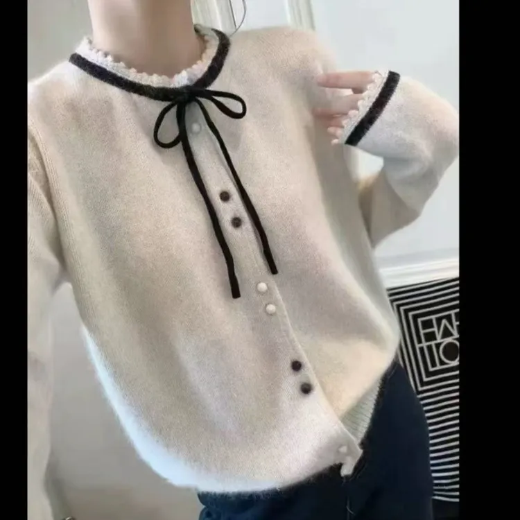 【运费补贴】秋冬新款时尚小香风减龄针织开衫女 012