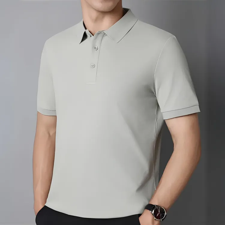 新款夏季男装POLO衫珠地棉纯色polo韩版上衣短袖休闲翻领商务百搭