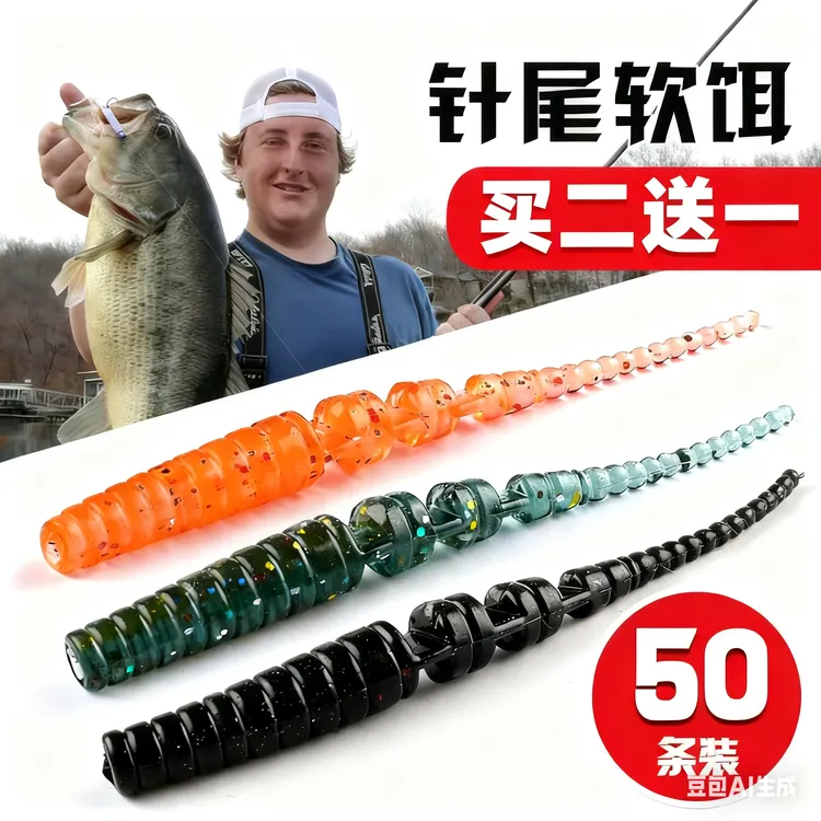 熊王路亚针尾软饵强力诱鱼根钓摇摆软虫鲈鱼鳜鱼翘嘴马口通杀神饵