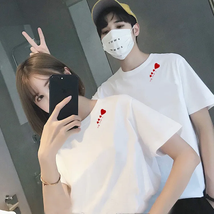 仓石一树轻奢个性超火情侣装短袖t恤男夏季新款时尚宽松圆领上衣