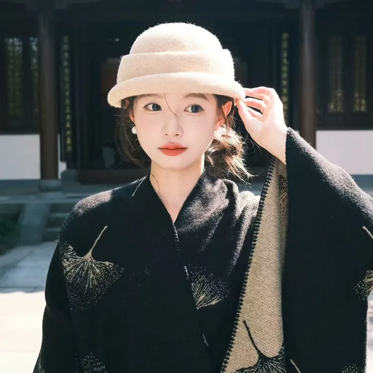 法式赫本风高级感留洋千金帽2025新款秋冬大头围礼帽帽子女盆帽