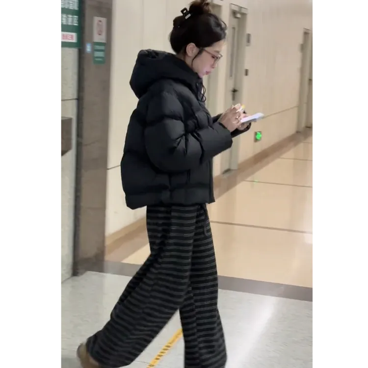 流行一整套2025秋冬新款时尚气质减龄棉服外套裤子两件套