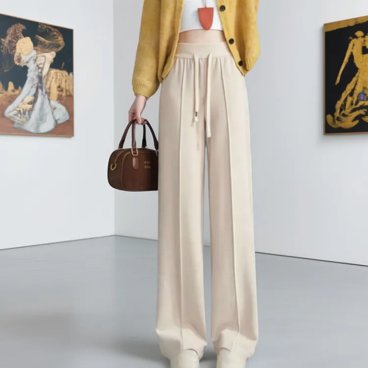 秋冬女装时尚裤子，质感，宽松，显身高腿长，修身，不起皱有气质休闲