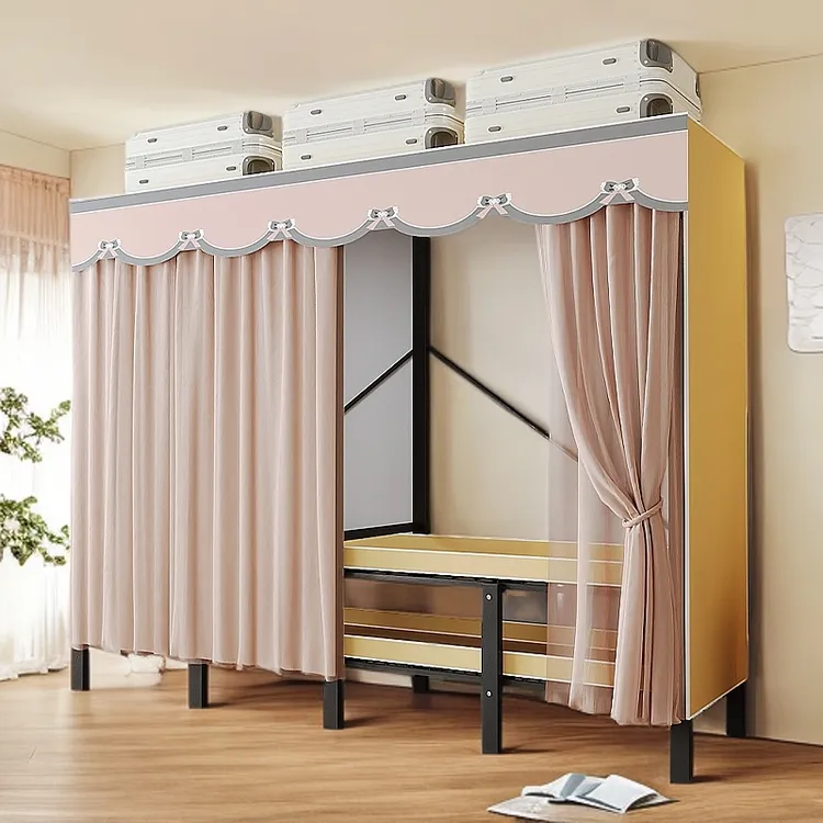 免安装折叠衣柜家用卧室简易布衣柜结实耐用出租房用衣橱钢架柜子