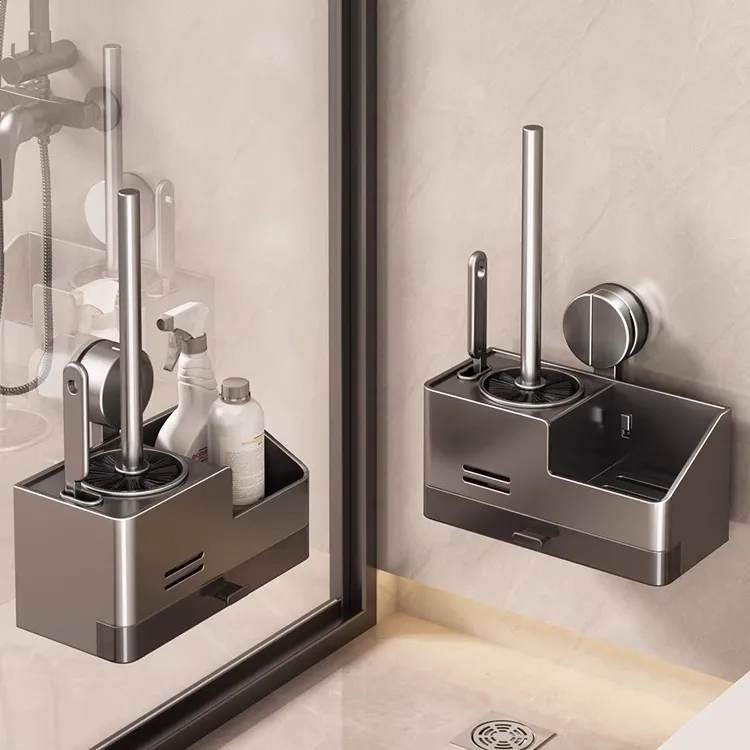 马桶刷子新一代马桶刷吸盘款马桶刷置物架家用卫生间免打孔可壁挂