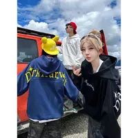 美式街头字母刺绣连帽卫衣时尚百搭设计感慵懒情侣款外套男女同款