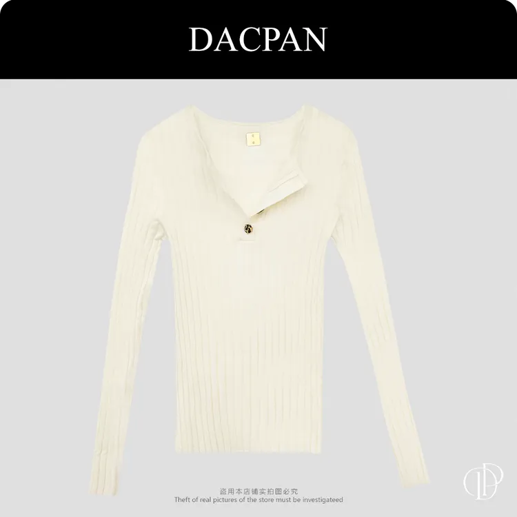 DACPAN-“米兰女郎”专柜品质4扣竖坑条针织上衣 2025/盼·PPD 2537