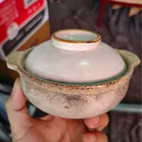 国营邯郸五瓷厂白粉引小砂锅1只装