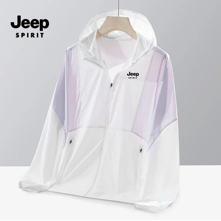 JEEPSPIRIT吉普夏季情侣冰丝防晒衣70D机包原纱防晒钓鱼透气外套