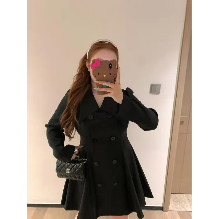 慧芝huizhi HZ302西装裙 定制款 韩系通勤显瘦西装连衣裙