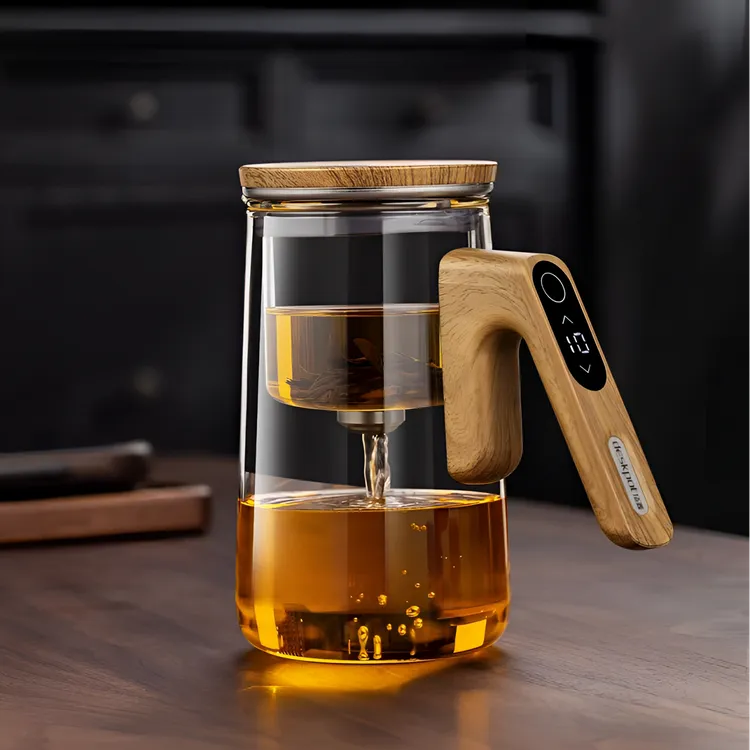 智能定时玻璃飘逸杯泡茶壶茶水分离过滤高端办公加厚耐高温茶器