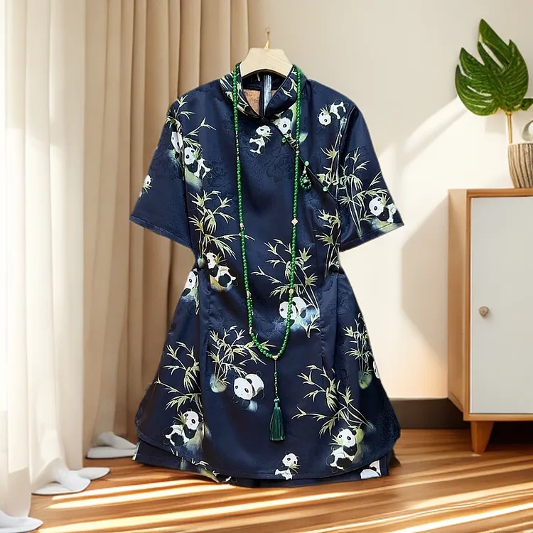 2025夏季新款中国风气质小众新中式上衣短裤独特时尚精致两件套装