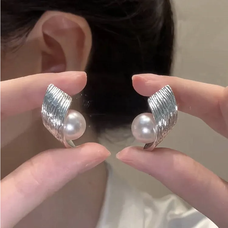 合金耳饰 【银翼】轻奢时尚气质百搭小众设计感耳饰RH1022