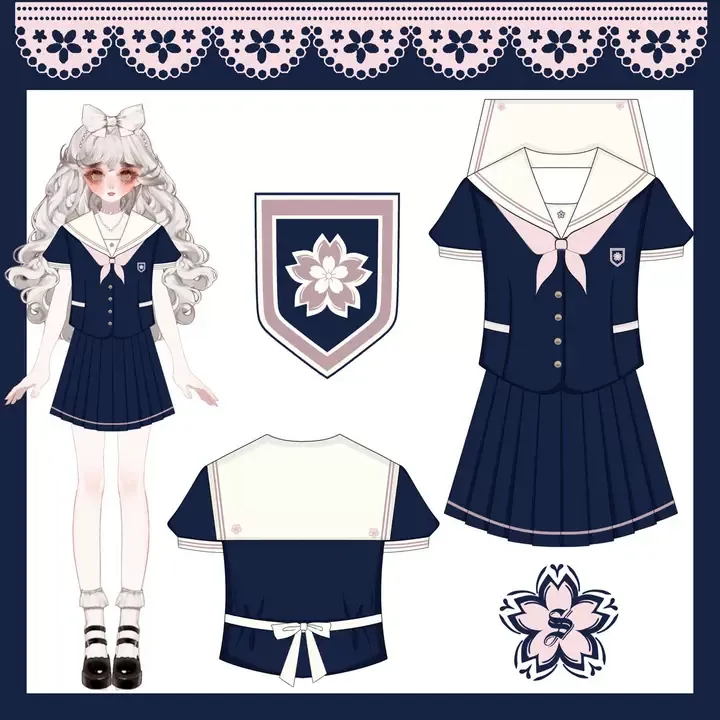 【小晴女高】神北JK原创正版学生校服水手服jk制服学院风甜美百褶