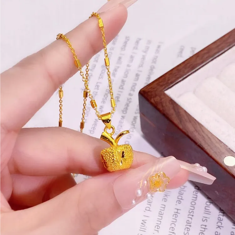 福韵天玺 铜合金项链 《韵系列》星光链精工小苹果吊坠项链女款