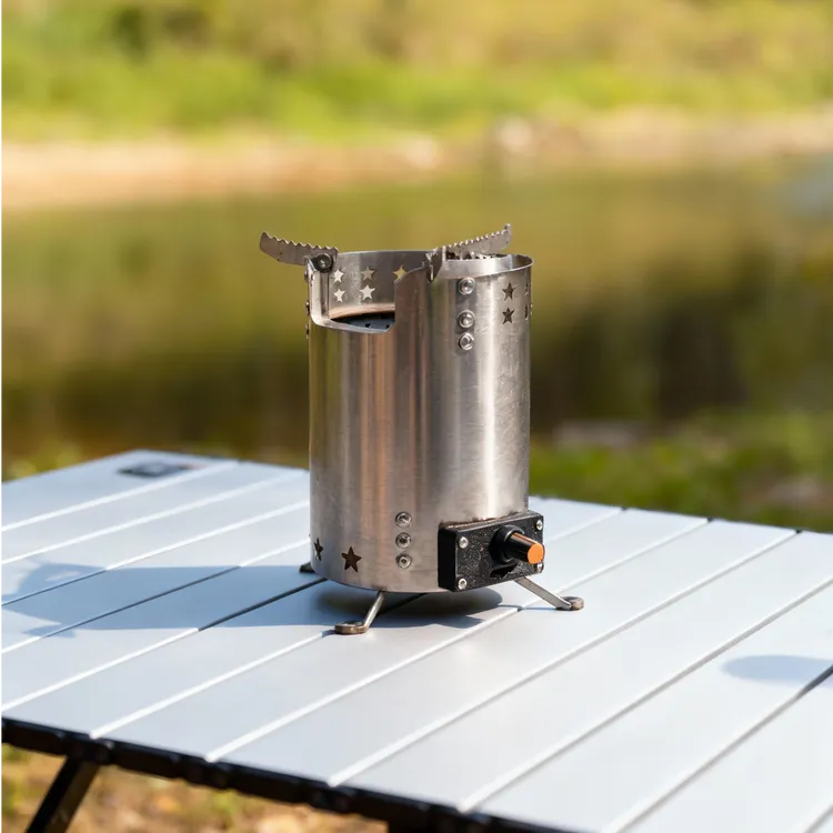 【小】户外无烟猛火柴火炉野外家用自驾便携木柴颗粒木炭无烟柴火炉