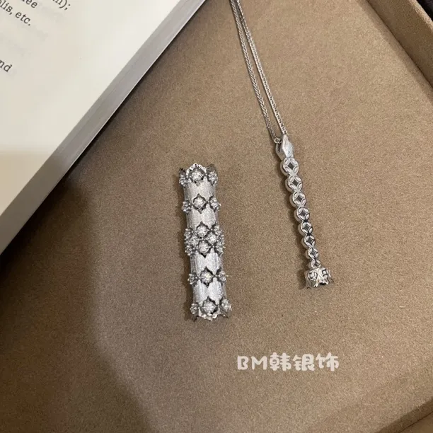坠链均925银 轻奢吞金蛇吊坠转运项链气质高级纯银权杖蛇毛衣项链