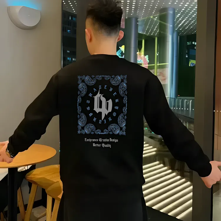 成熟痞帅轻奢卫衣男款爆款2025新款时尚宽松潮流春秋男士长袖上衣