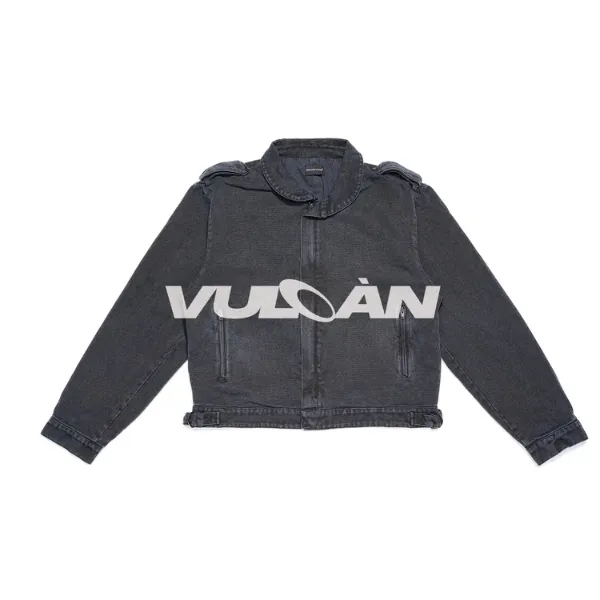VULCAN 水洗翻领牛仔外套重磅男秋冬新款保暖夹克休闲男女同款