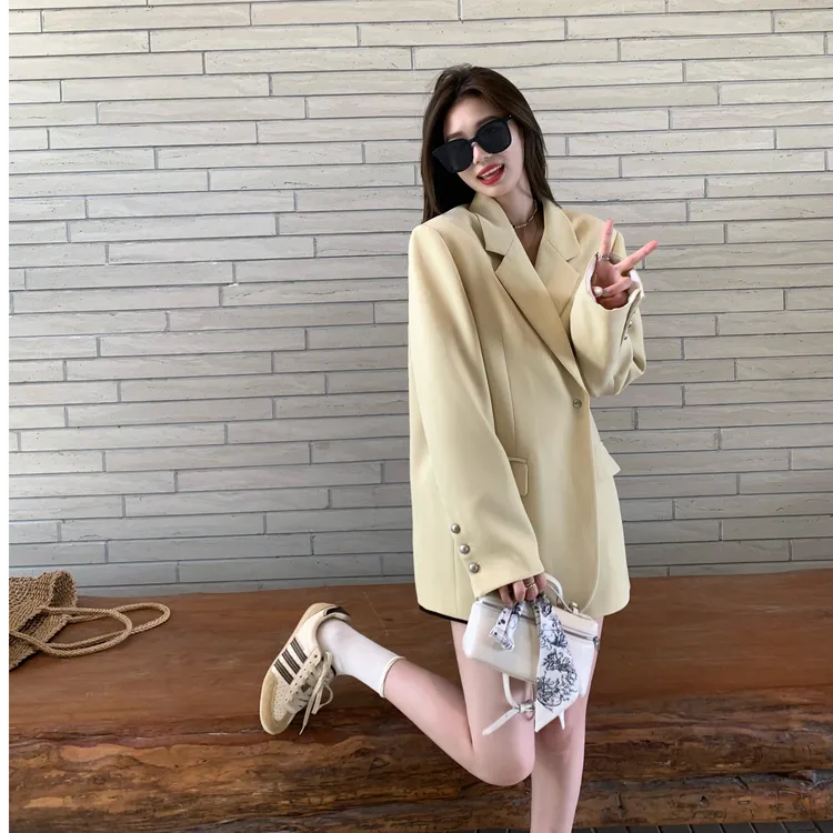 【张元一专属】西装外套女款爆款2025新款高级感宽松网红洋气小西装