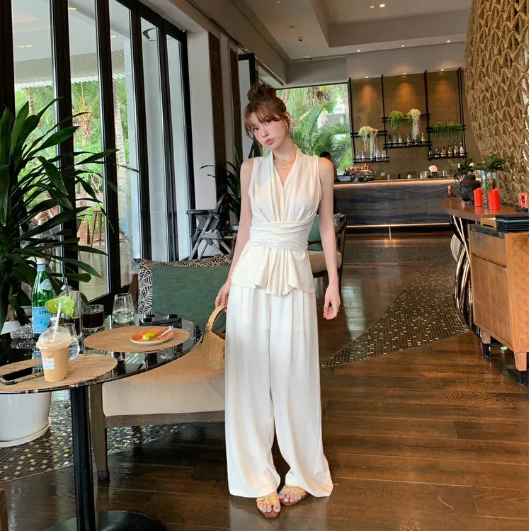 夏季穿搭一整套女装套装韩系洋气时尚高级感御姐气质女神范两件套