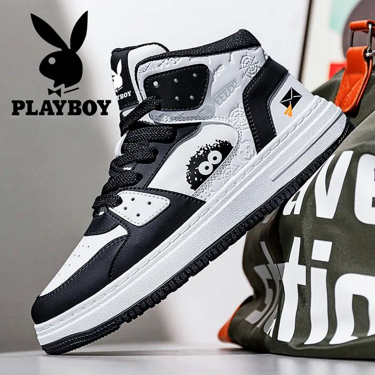 花花公子鞋子男款爆款2025新款冬季青少年空军aj一号韩版潮流板鞋