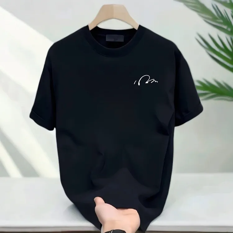 仓石一树美式夏短袖T恤男士个性印花潮牌情侣圆领内搭打底上衣服