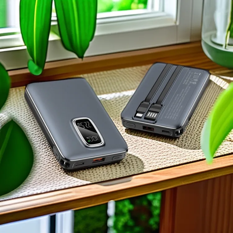 独家私模自带线迷你款10000毫安快充快充充电宝无线移动电源