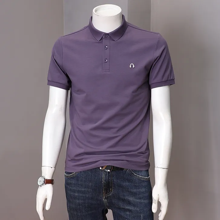 贾鲁萨加高端时尚男士短袖polo衫夏季新款修身翻领商务休闲体恤衫