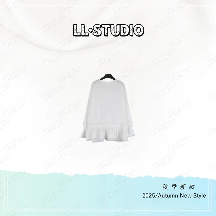 妙兮·LL秋季新款宽松型休闲百搭荷叶边圆领中式上衣*20252261