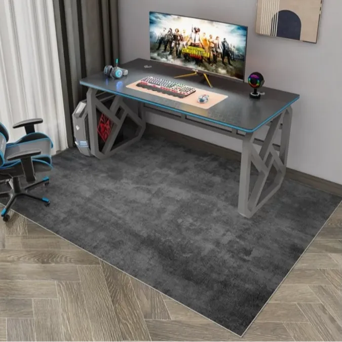 电脑桌地毯电竞房地垫吸音电竞椅书房专用设计感防滑地胶垫可裁剪