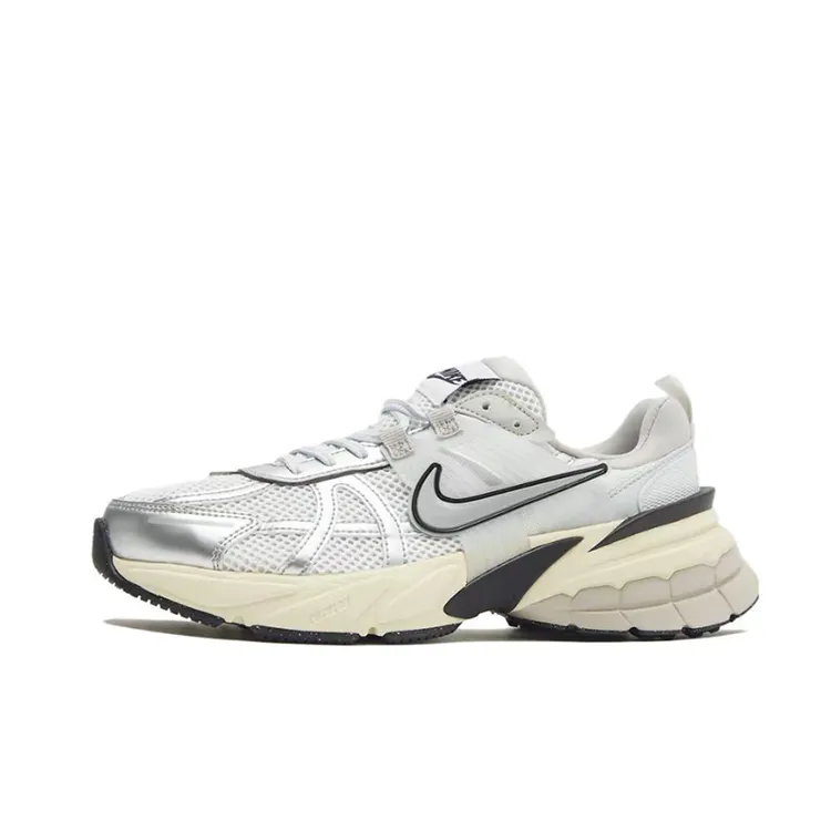 耐克Nike V2K Run 白银色网面 低帮休闲跑步鞋男女同款FD0736-100