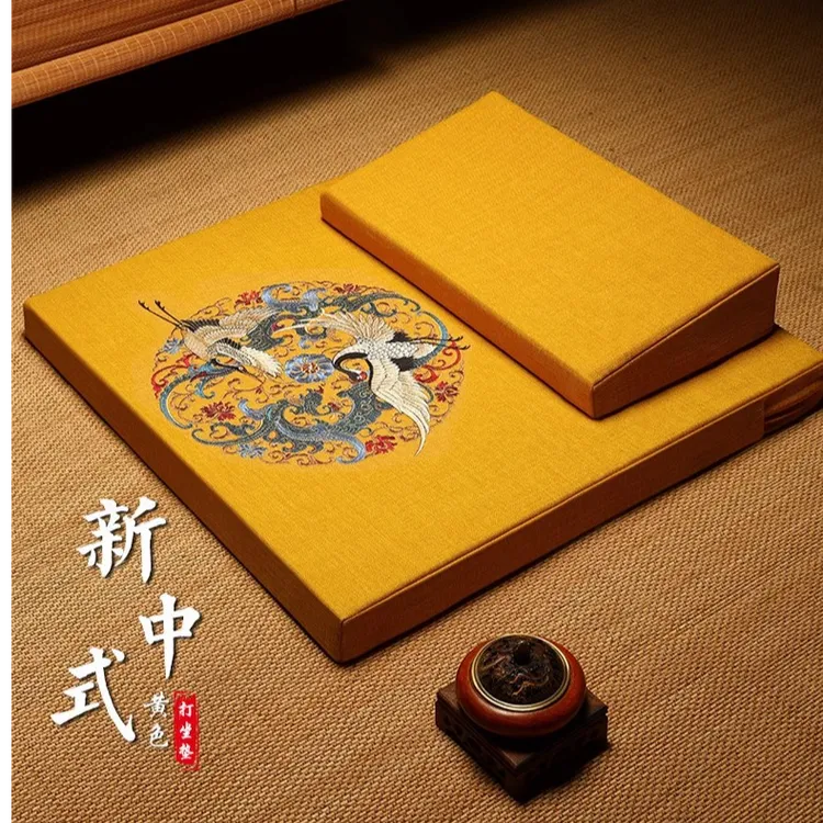 【显海定制】龙飞鹤舞打坐垫久坐防痛护腰禅修垫冥想加厚蒲团可拆洗