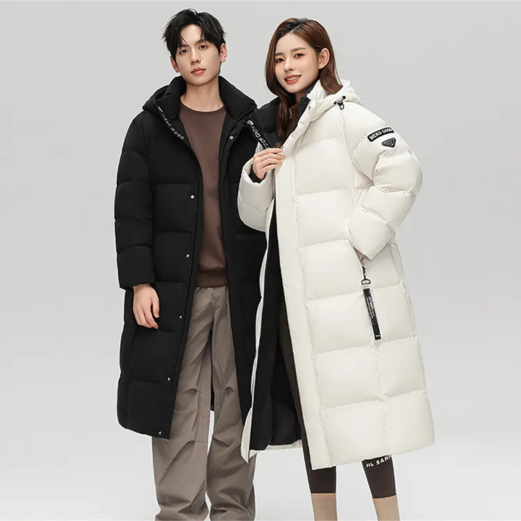 拉夏贝尔情侣新国标90绒羽绒服冬季连帽宽松防风加厚保暖外套1629