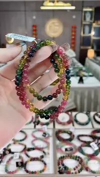 三圈手串5mm+未镶嵌碧玺dan多样性发货一条