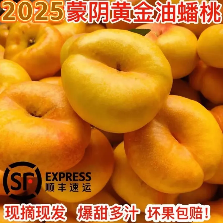【顺丰包邮】蒙阴黄金油蟠桃【品种：金秋之王】现摘新鲜桃子应季水果