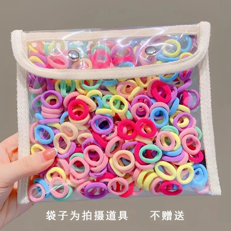 高弹力皮筋不伤发弹性好发圈女扎头女童宝宝发绳头绳彩色小皮筋
