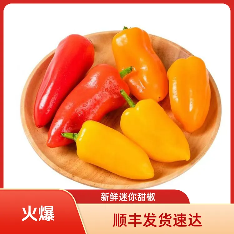 【顺丰发货】甜椒新鲜生菜蔬菜拇指水果椒红黄健身沙拉彩椒迷你
