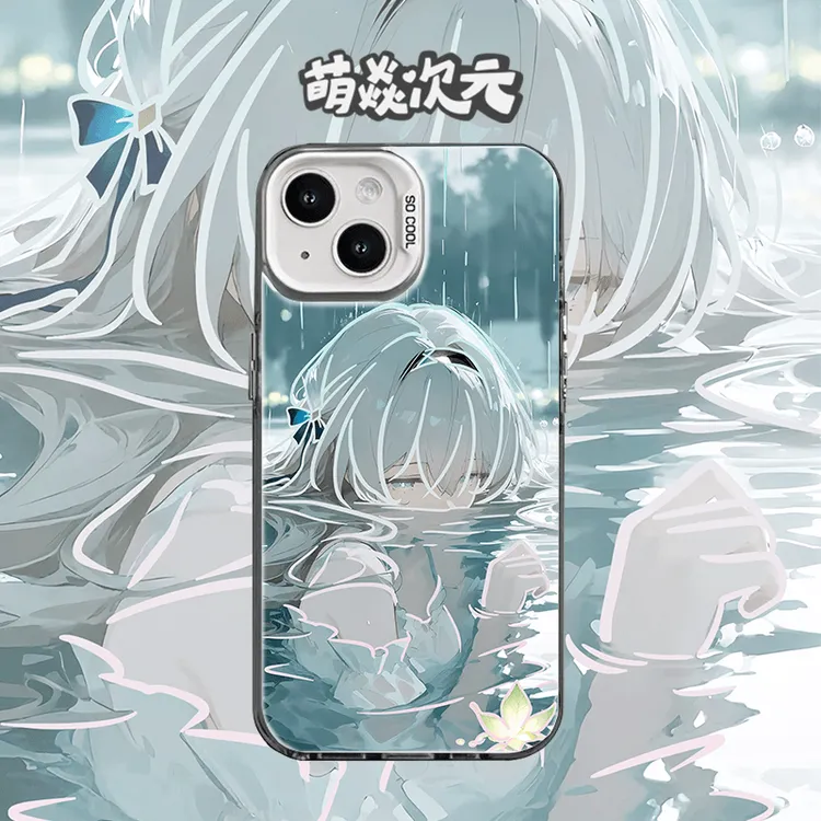 水中流萤适用于苹果iqoo华为oppo小米15vivo一加彩银手机防摔壳