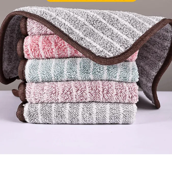 加厚洗碗布厨房去油抹布不沾油不掉毛清洁巾吸水去污擦桌布百洁布