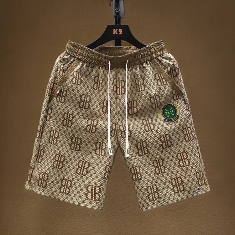 夏季新款男士港风休闲时尚五分短裤宽松透气适合青年