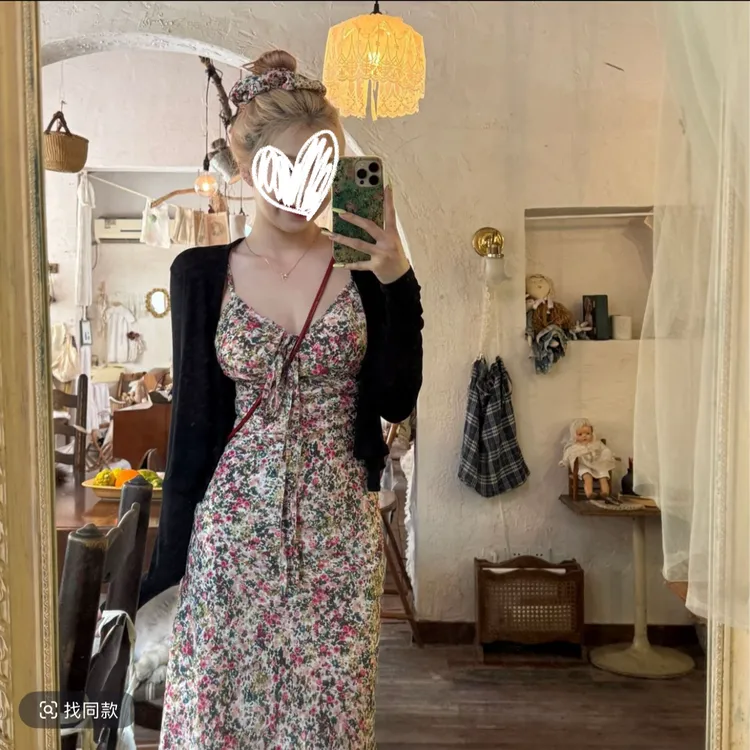 ‘小野花’ 松紧腰不挑身材飘逸显瘦碎花连衣裙3806#