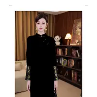 【扶摇】满分桑蚕丝丝绒上衣女秋修身新中式国风上衣LY-G8737