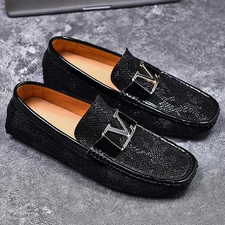 【手工高定】男士2025新款英伦高端休闲皮鞋一脚蹬透气潮牌百搭