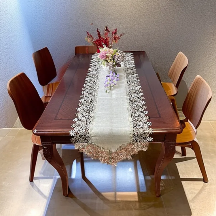 新款桌旗轻奢典雅竹节麻45CM*1.8米和2.2米客厅茶几电视柜餐桌等