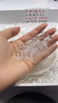 颈饰未镶嵌水晶W192 白水晶方块8MM*20颗