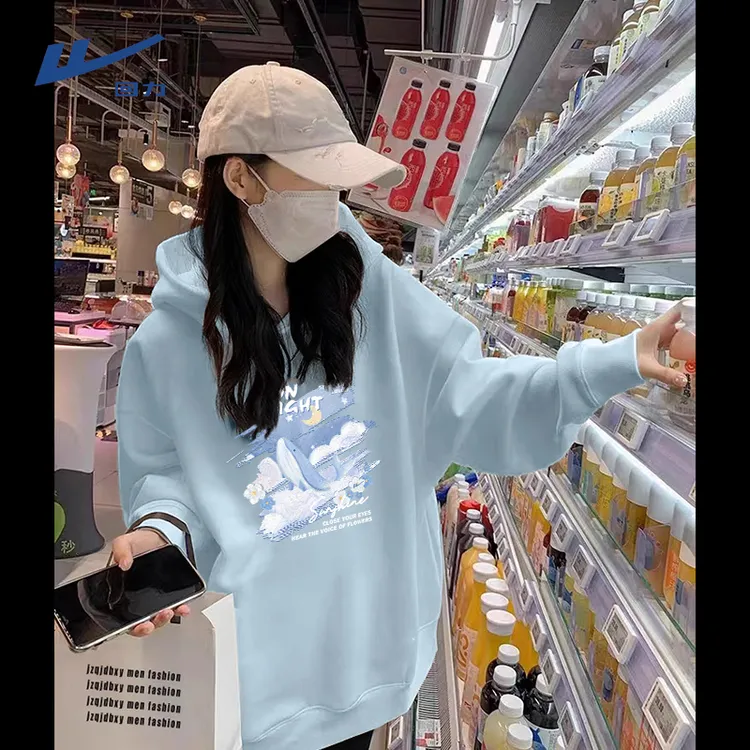 回力2025新款春秋薄款韩版连帽套头卫衣女秋冬季宽松oversize潮X