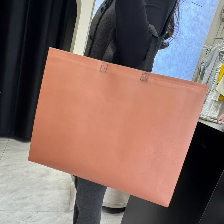 纯色覆膜无纺布服装店手提袋女装衣服服装袋环保打包袋子定制批发