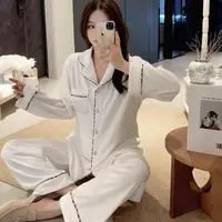 SIEOYJIEA/私迹大榕家viki【心动符号】女款气质长袖家居服套装