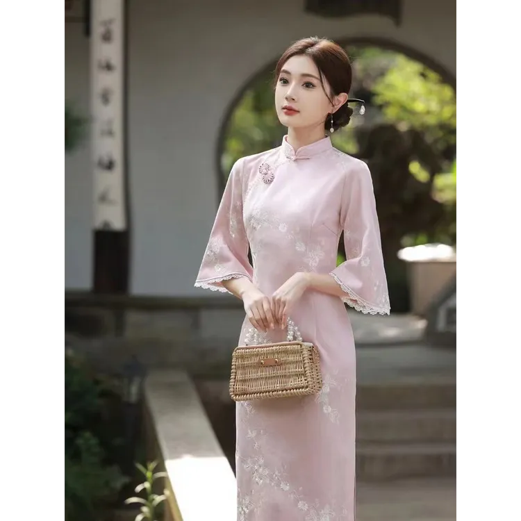 【半糖主义】中国风传统款微胖女生小个子旗袍女款新中式旗袍气质